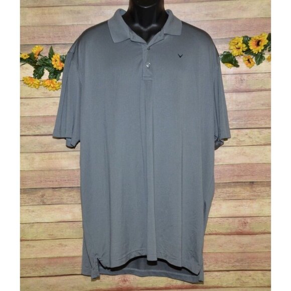 Callaway Opti Dri Men's Gray Golf Polo Shirt Size XXL Classic Casual - Picture 1 of 8
